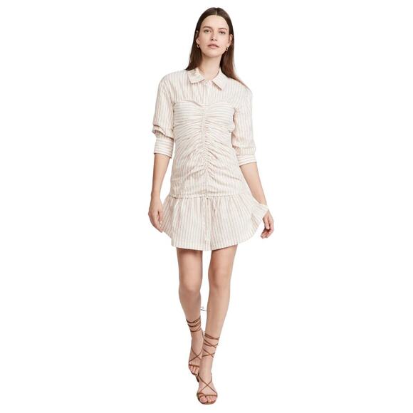 Jonathan Simkhai Dresses & Skirts - Jonathan Simkhai Beige Striped Mini Dress